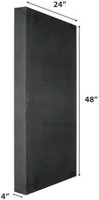 ATS Acoustic Panel 24x48x4 Inches, Square Edge, with Microsuede Fabric (Mercury)