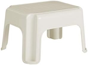 Rubbermaid Roughneck Step-Stool Bisque Lightweight Holds up to 300 pounds Ideal for Kitchen-Bath Skid-Resistant
