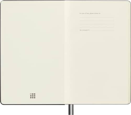 Moleskine Classic Expanded Notebook, Hard Cover, Large (5" x 8.25") Plain/Blank, Black, 400 Pages