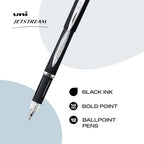 uniball™ Jetstream Ballpoint Pens, Medium Point (1.0mm), Black, 12 Pack
