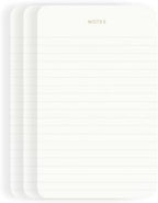 Small Lined Notepads for Work, Gold Foil, 6.3 x 3.9 in, 3 Pack, 225 Sheets