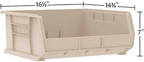 Akro-Mils 30250 AkroBins Plastic Storage Bins, 15"x16"x7", Red, 6-Pack