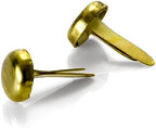 Officemate Round Head Brass Plated Fasteners, 0.5 Inch Shank, 100/Box (99802)