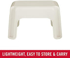 Rubbermaid Roughneck Step-Stool Bisque Lightweight Holds up to 300 pounds Ideal for Kitchen-Bath Skid-Resistant