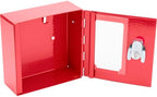 Barska Red Key Lock Breakable Glass Window Alarm Emergency Key Storage Lock Box with Attached Hammer for Home and Business