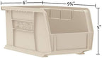 Akro-Mils 30237 AkroBins Plastic Storage Bins, 9"x6"x5", Black, 12-Pack