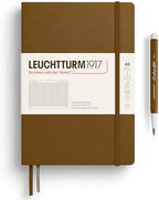 LEUCHTTURM1917 - Notebook Hardcover Medium A5-251 Numbered Pages for Writing and Journaling - Thinking Ahead (Squared Paper, Spice Brown)