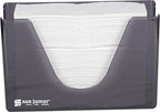 San Jamar Countertop Paper Towel Dispener, Manual Dispensing for Bathroom and Kitchen, 7" x 11" x 4.38", Black Pearl