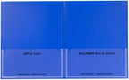 C-Line Classroom Connector School-to-Home Folders, Blue, 10 per Box (32505)