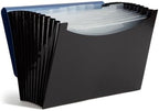 Smead Accordion File Organizer, Document Folder, 12 Divider, Blue/Black