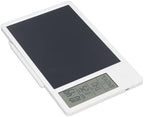 Electronic Calendar Writing Board, LCD Digital Writing Tablet with Notepad, HD Display for Time Temperature Humidity, Reusable Paperless Memo Pad for Office Home (White)