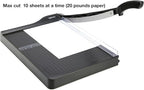 Amazon Basics Paper Trimmer Cutter for Office and Crafts, Heavy-Duty, Portable Guillotine Paper Cutter, 15-Inch, 10-Sheet Cardstock for Photos
