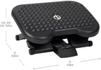 Mind Reader Foot Rest, Under Desk at Work, Ergonomic, Height Adjustable, Office, Plastic, 17" L x 13" W x 6.25" H, Black (Pack of 5)