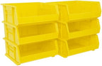 Akro-Mils 30250 AkroBins Plastic Storage Bins, 15"x16"x7", Yellow, 6-Pack