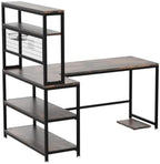 Tribesigns 55" Computer Desk Large Office Desk Study Table (Brown)