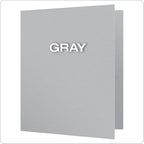 Oxford Two-Pocket Folders w/Fasteners, Gray, Letter Size, 25 per Box (57705)