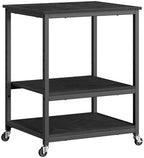 VASAGLE 3-Tier Printer Stand with Locking Wheels, Under Desk Printer Table