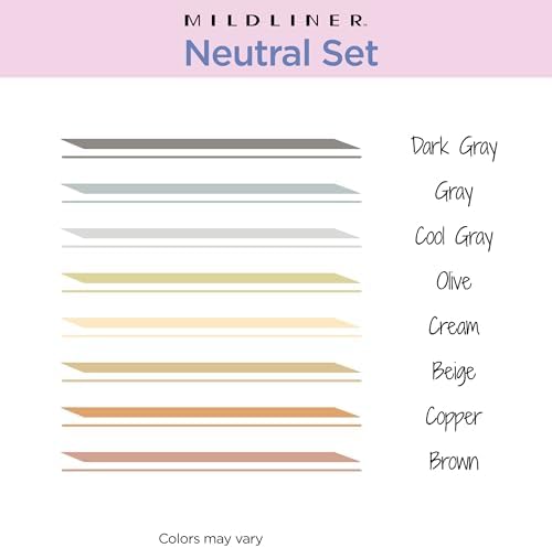 Zebra Pen MILDLINER No Bleed Highlighter, Neutral Vintage, Dual Tip, 10-Pk