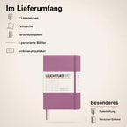 LEUCHTTURM1917 - Notebook Hardcover Medium A5-251 Numbered Pages for Writing and Journaling - Thinking Ahead (Dotted Paper, Dusty Rose)