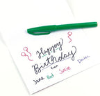 Pentel Sign Pen Fiber-Tipped Pen, Green Ink, Box of 12 (S520-D)
