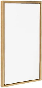 Kate and Laurel Sylvie Blank Framed Canvas Wall Art; 14x26.5 Bright Gold; Vintage Modern Empty Canvas for Paint-Your-Own Art; Ready to Paint Premium Canvas Already Framed