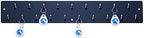 Pyramid Time Systems Wall Mounted Key Rack, 19 Hooks, Black