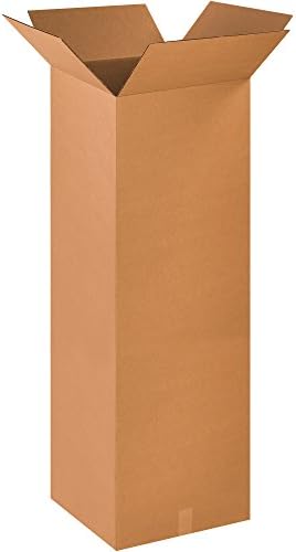 BOX USA 18 x 18 x 48 Corrugated Cardboard Boxes, Tall 18"L x 18"W x 48"H, Pack of 10 | Shipping, Packaging, Moving, Storage Box for Home or Business, Strong Wholesale Bulk Boxes