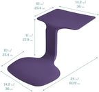 ECR4Kids The Surf Portable Lap Desk, Flexible Seating, Eggplant