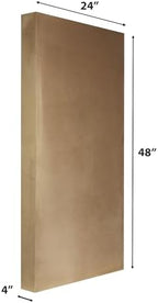 ATS Acoustics Microsuede Acoustic Panel 24" x 48" x 4" Square Edge (Camel)