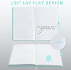 Heture Hardcover Notebooks, A5 Lined Journals Notebook for Writing 160 Pages, 8.2 x 5.5 inch, Classic Ruled Notebooks for College/Work/Travel (Green, 1 Pack)