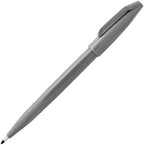 Pentel Sign Pen Fiber-Tipped Pen, Gray Ink, Box of 12 (S520-N)