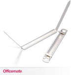 Officemate Prong Paper Fasteners, 2 inch Capacity, 2.75 inch Base, Box of 50 Complete Sets, (99852), Silver