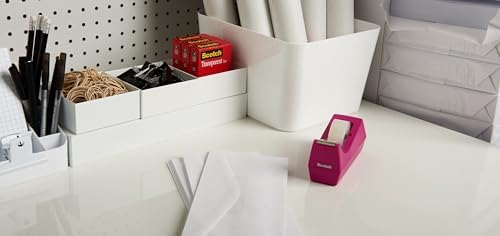 Scotch Transparent Tape, Clear Tape Engineered for Office and Home Use, 3 Inche Core, 1 in x 2592 in, 3 Rolls (Pack of 12)