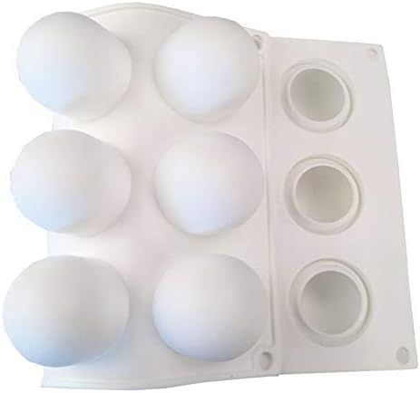 OCPO Kitchen Truffle Silicone Mold for Baking Mousse Cake French Dessert Pastry Chocolate Pudding Cupcake, Non-Stick & Easy Release, Truffle Ball Shape (15-Cavity)