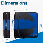 Case-it Dual Binder | Two 1.5" D-Rings | 600-Sheet | Dual-101 Midnight Blue