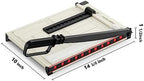 Ecraft 12" Guillotine Paper Cutter：Paper Trimmer Accurate Cutting with Safety Guard,15 Sheets Capacity,Magnetic Guide,Heavy Duty Metal Base, Perfect for Cardstock,Cardboard,Vinyl,Crafts & Photos
