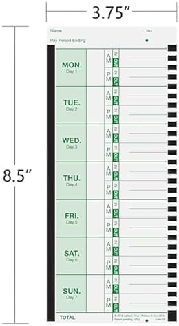 Lathem Weekly Employee Time Card Pack, 100 Count (E8-100) (Pack of 2)