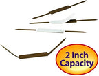 Smead 100 Count 2 Prong Metal Fasteners, 2" Capicity, Brown, Self-Adhesive Fastener, 100 per Box (68220)