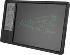LCD Doodle Board 10 Inch Erasable Writing Pad with Digital Clock for Kids and Adults (Black)