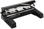 Swingline 3 Hole Punch Heavy Duty, 40 Sheet Capacity Three Hole Puncher 3 Ring, Adjustable 2-4 Hole Paper Punch, Black (74450)