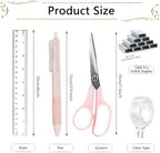 Office Supplies,Desk Accessories,Stapler and Tape Dispenser Set,1000 Staples,Staple Remover,Pen Holder,Folding Phone Holder,Journal Notebook,Ballpoint Pen,Scissor,Ruler,Clear Tape,Sticky Notes,Ect