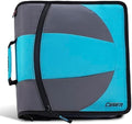 Case-it Dual Zipper Binder | Two 1.5" D-Rings | 600-Sheet | Dual-101 Teal