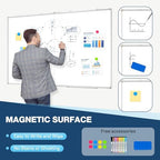 Double-Sided White Board Dry Erase Magnetic Whiteboard Wall 60x36 Foldable