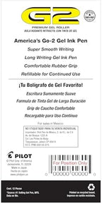 PILOT, G2 Premium Gel Roller Pens, Bold Point 1 MM, Navy (Pack of 144)