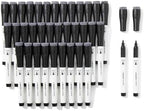 U Brands Dry Erase Markers Medium Tip Set, 36 Pack, Black, Whiteboard Pens with Medium Point and Built In Eraser Caps, Low Odor Ink, Dry Erase Markers For Classroom, Office, Or Home