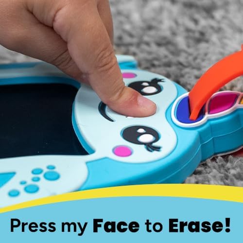 Boogie Board Sketch Pals Onyx the Dragon 4” LCD Writing Tablet for Kids – Reusable Mess-Free Drawing Pad with Tethered Stylus – Clip-On Travel Doodle Board Toy – Ages 3+