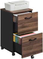 VASAGLE 2-Drawer File Cabinet, Small Rolling Filing Cabinet