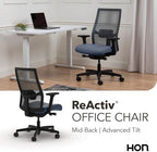 HON Ignition 2.0 ReActiv Ergonomic Office Chair, Lumbar Support, Ocean
