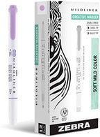 Zebra Pen MILDLINER No Bleed Highlighter, Violet Color, Dual Tip, 12-Pack
