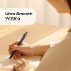 uniball™ Zento Gel Pens, Black Ink, 0.7mm Medium Point, Retractable, 2 Count, Smooth Writing, Quick-Drying, No Smear, No Bleed, Muted Barrel Colors